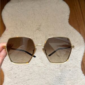 Prada Gold Hexagonal Sunglasses